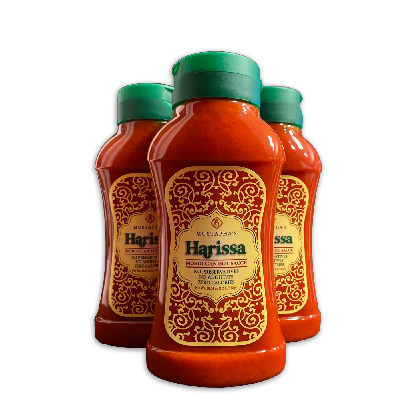 Photo of Mustapha's Harissa hot sauce three pack - 18.34 oz Bottles (3-Pack)